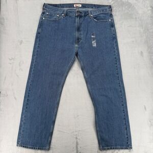 Levis 513 Mens Regular Fit Straight Leg Blue Denim‎ Jeans NWT Size 44